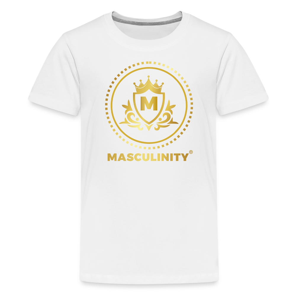 MASCULINITY BOYS PREMIUM T-SHIRT Kids' Premium T-Shirt - white