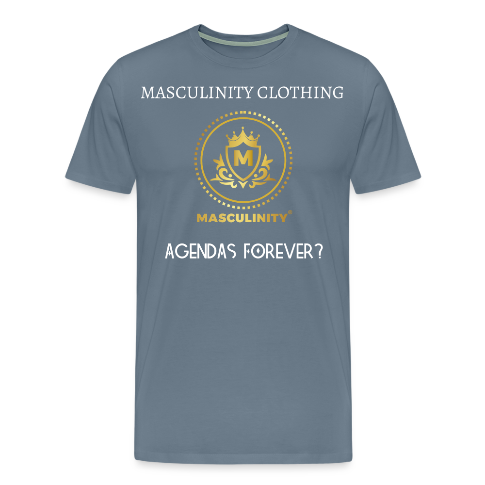 AGENDAS FOREVER? MASCULINTY CLOTHING  T-SHIRT - steel blue