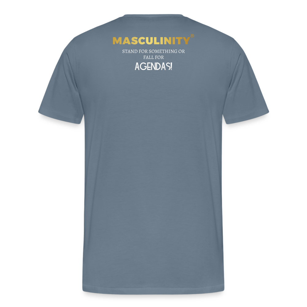 AGENDAS FOREVER? MASCULINTY CLOTHING  T-SHIRT - steel blue