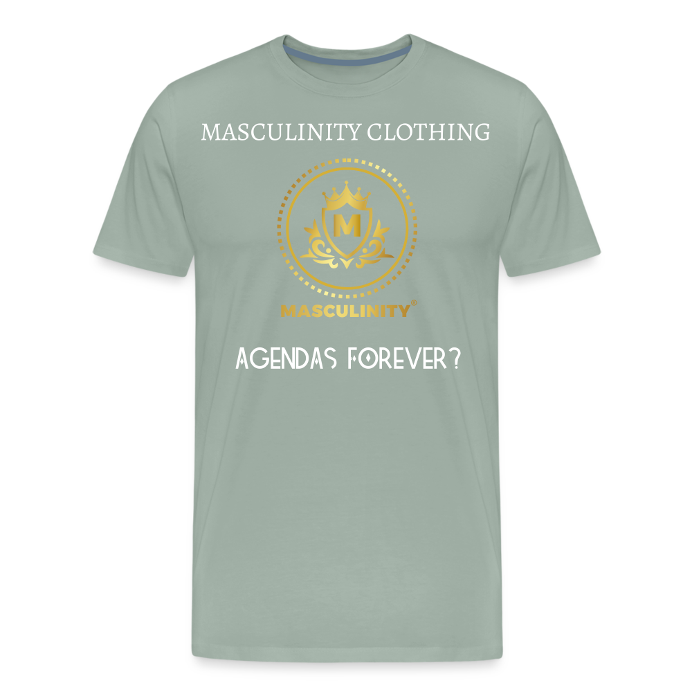 AGENDAS FOREVER? MASCULINTY CLOTHING  T-SHIRT - steel green