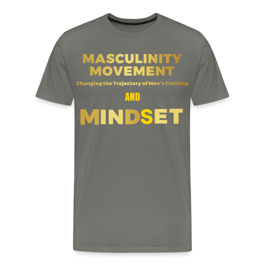 MASCULINITY MOVEMENT CHANGING THE TRAJECTORY OF MEN'S CLOTHING AND MINDSET - asphalt gray