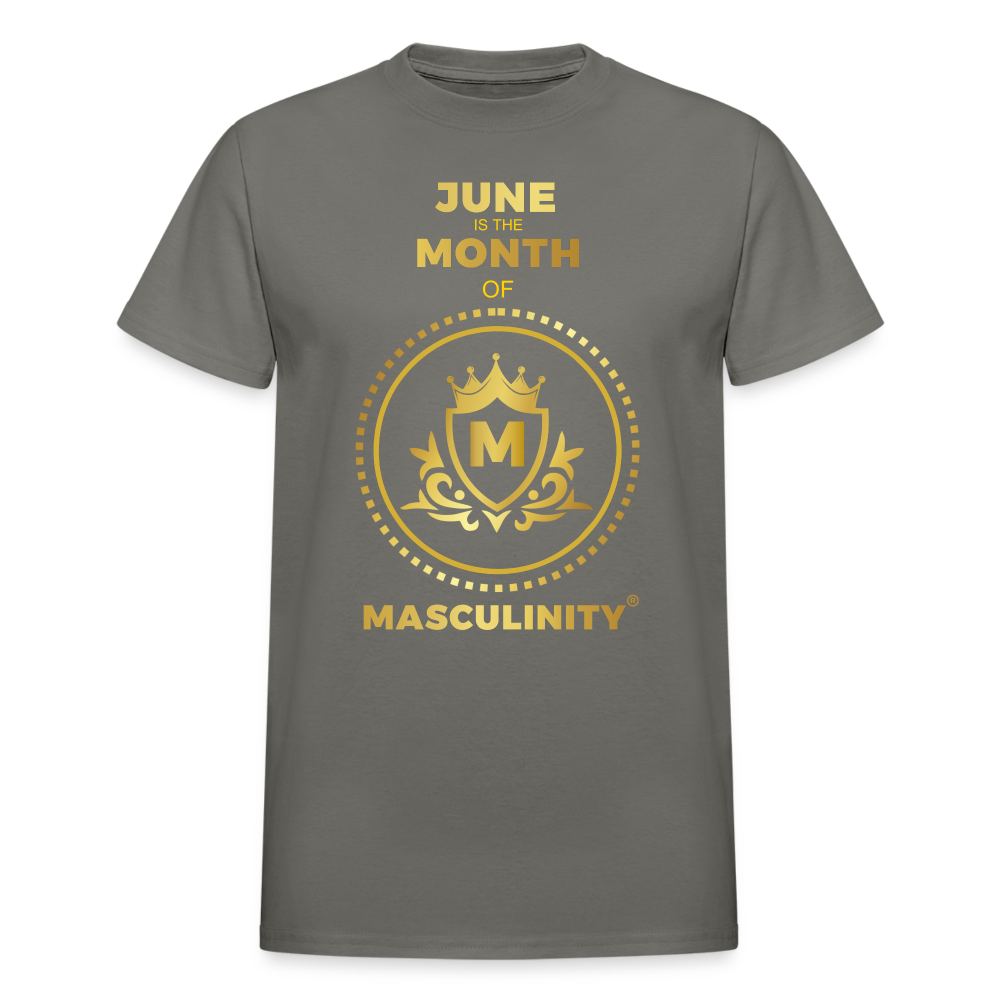 JUNE IS THE MONTH OF MASCULINTY MASCULINTY MOVEMENT EST JUNE 2023 - charcoal