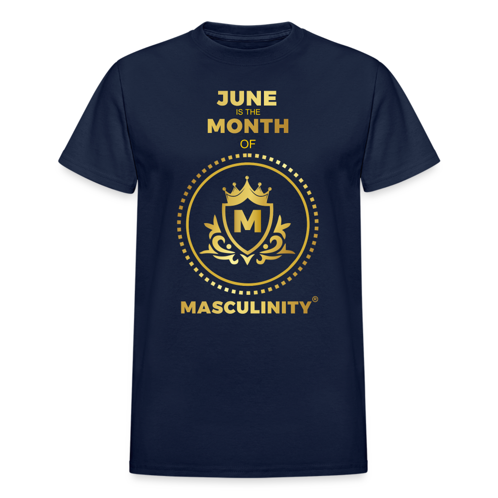 JUNE IS THE MONTH OF MASCULINTY MASCULINTY MOVEMENT EST JUNE 2023 - navy
