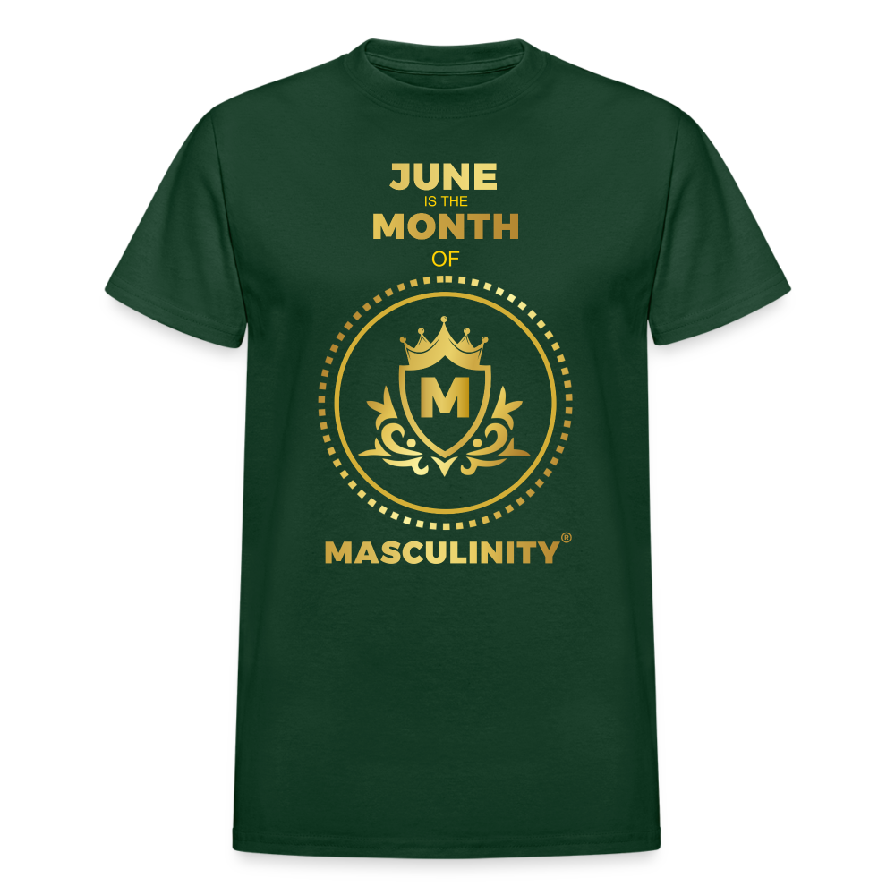 JUNE IS THE MONTH OF MASCULINTY MASCULINTY MOVEMENT EST JUNE 2023 - forest green
