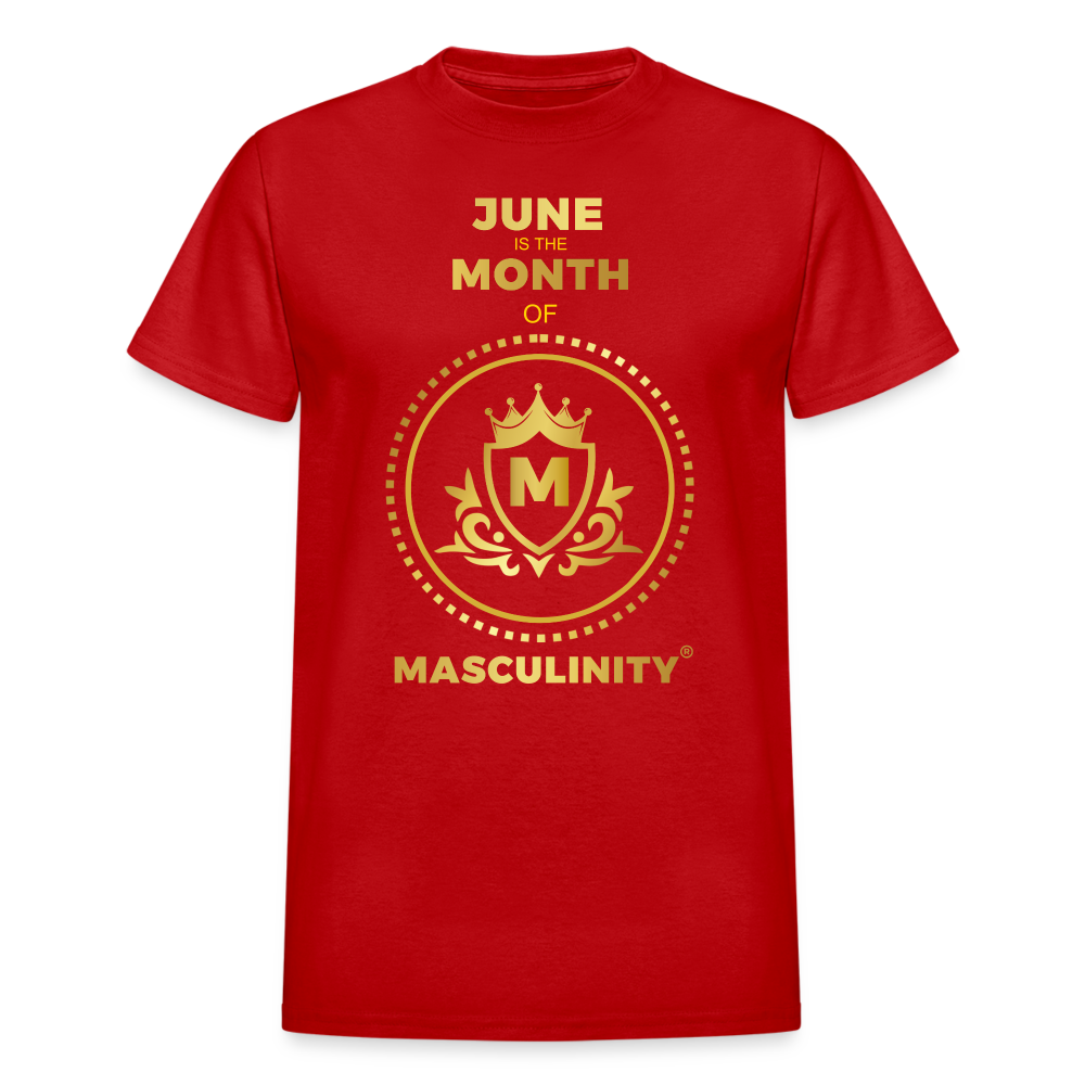 JUNE IS THE MONTH OF MASCULINTY MASCULINTY MOVEMENT EST JUNE 2023 - red