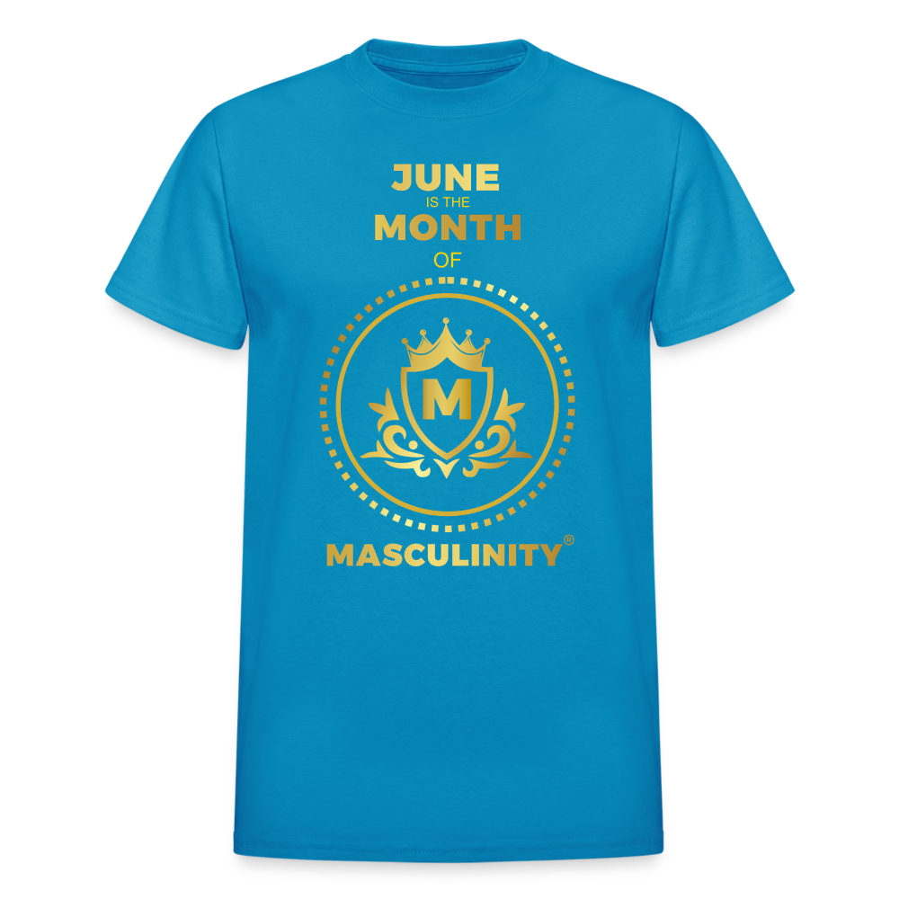JUNE IS THE MONTH OF MASCULINTY MASCULINTY MOVEMENT EST JUNE 2023 - turquoise