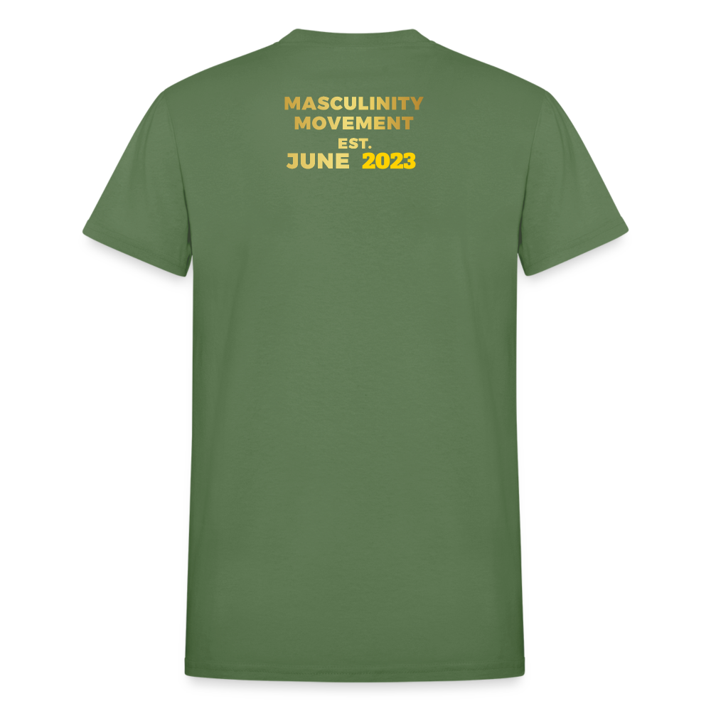 JUNE IS THE MONTH OF MASCULINTY MASCULINTY MOVEMENT EST JUNE 2023 - military green