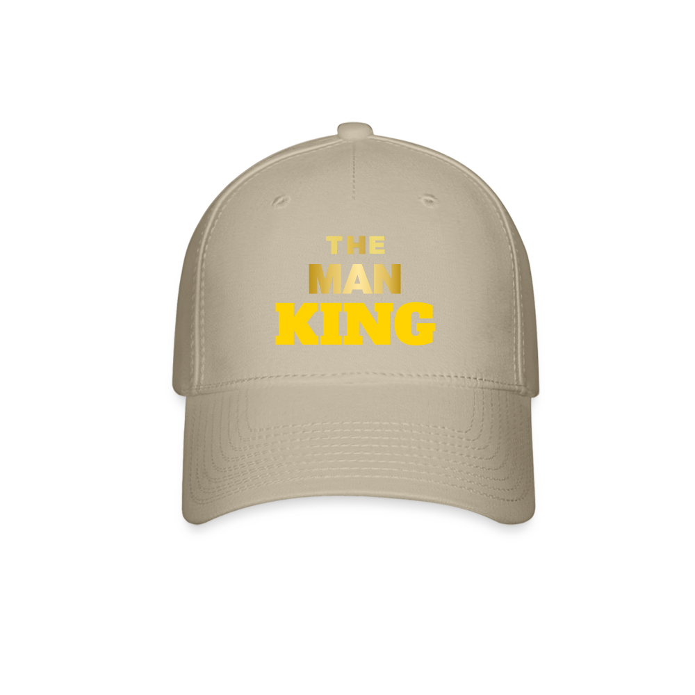 THE MAN KING/ LONG LIVE MASCULINITY FLEX FIT BASE BALL CAP - khaki