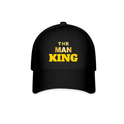 THE MAN KING/ LONG LIVE MASCULINITY FLEX FIT BASE BALL CAP - black
