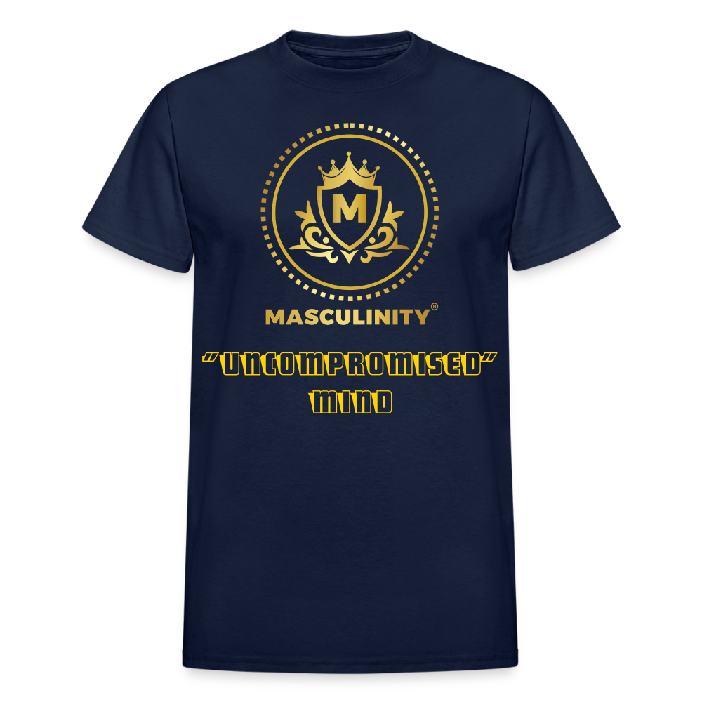 "UNCOMPROMISED MIND" MASCULINITY T-SHRIT - navy