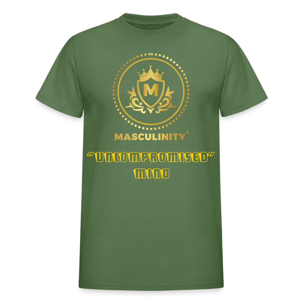 "UNCOMPROMISED MIND" MASCULINITY T-SHRIT - military green