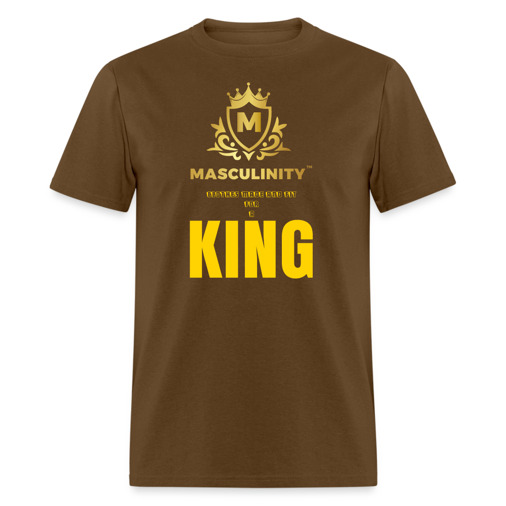 CLOTHES MADE AND FIT FOR A KING. MASCULINITY T-SHIRT - brown