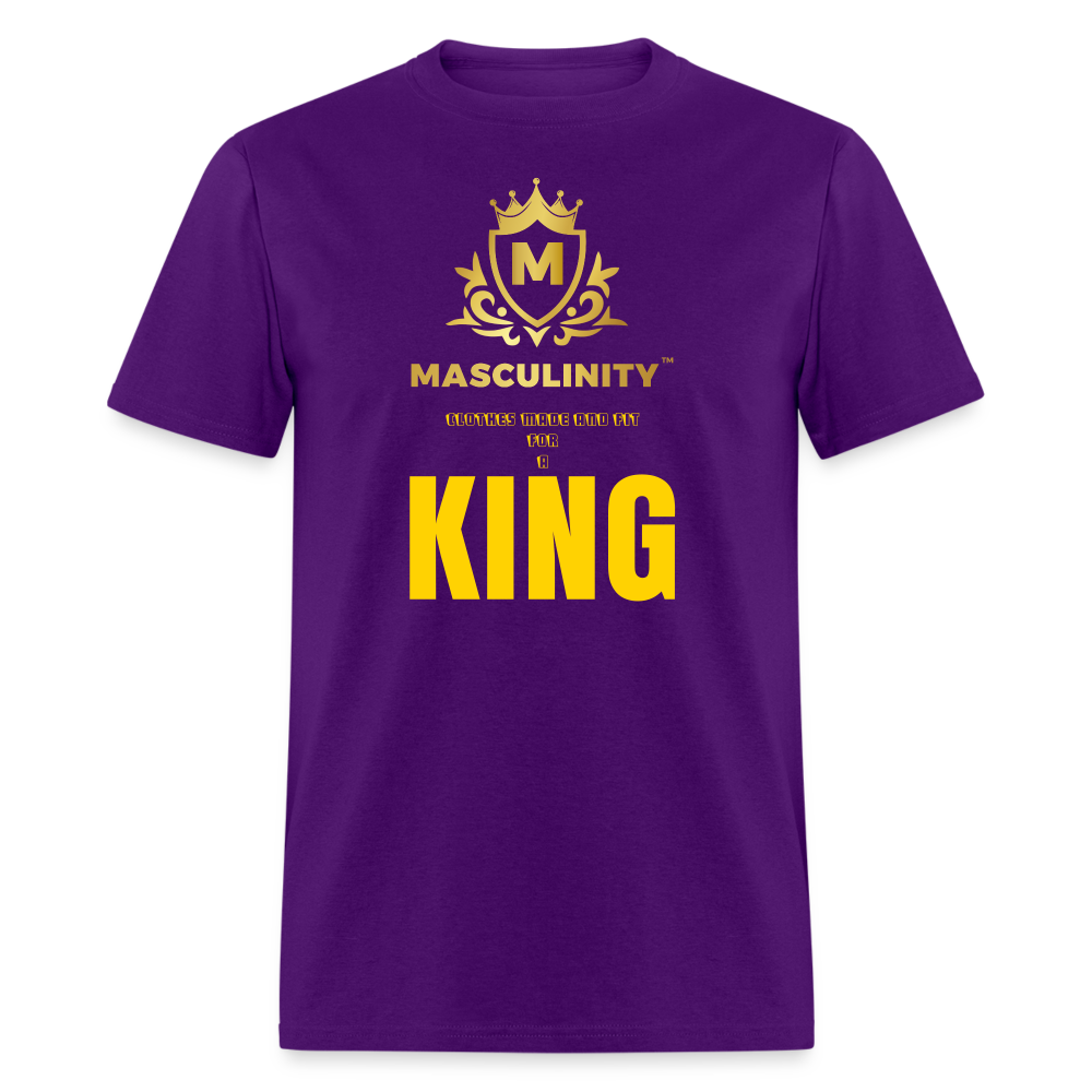 CLOTHES MADE AND FIT FOR A KING. MASCULINITY T-SHIRT - purple