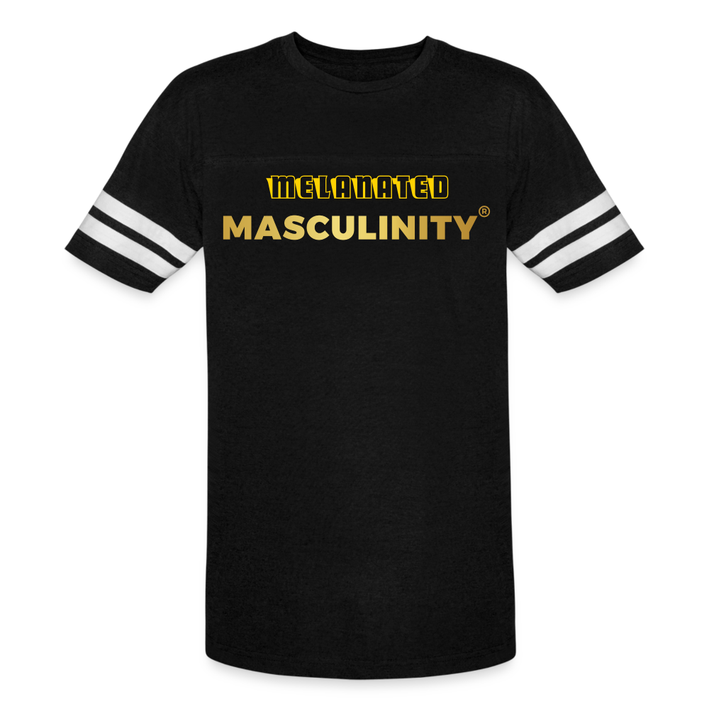 Melanated Masculinity Vintage Sport T-Shirt - black/white