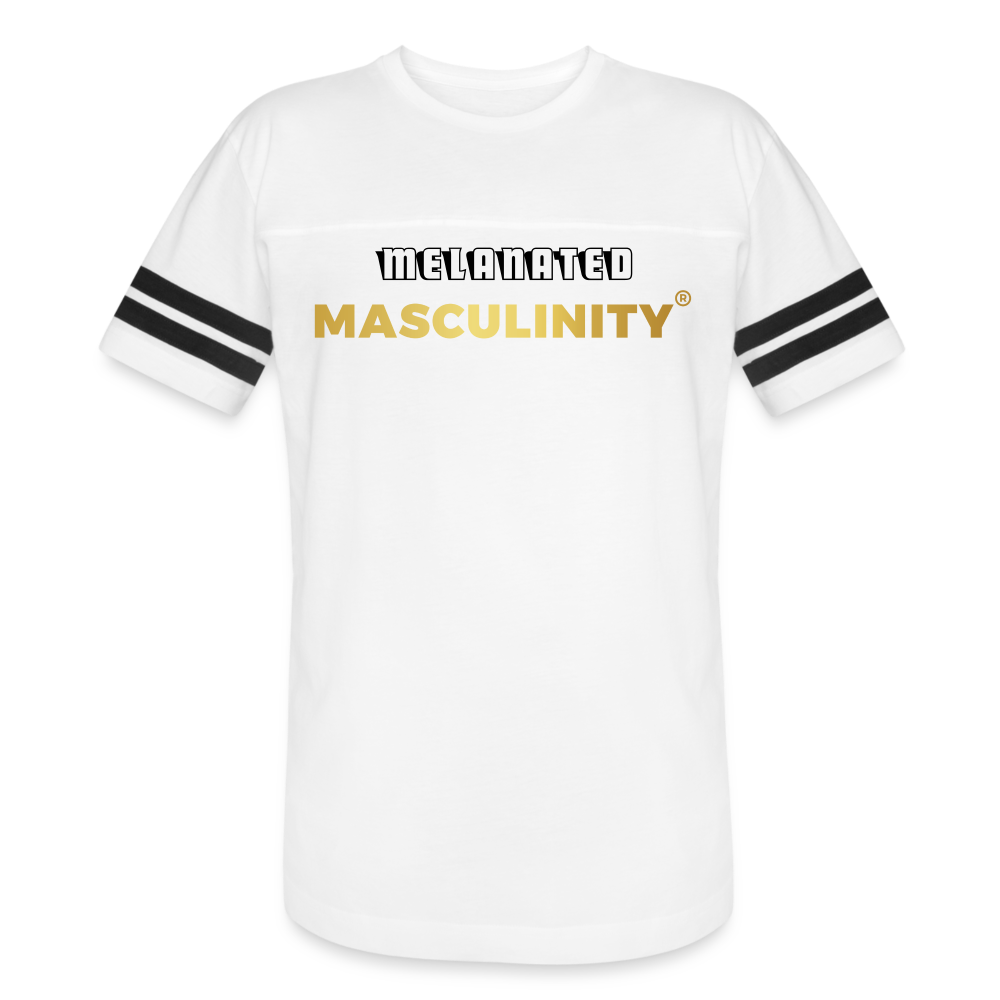 Melanated Masculinity Vintage Sport T-Shirt - white/black