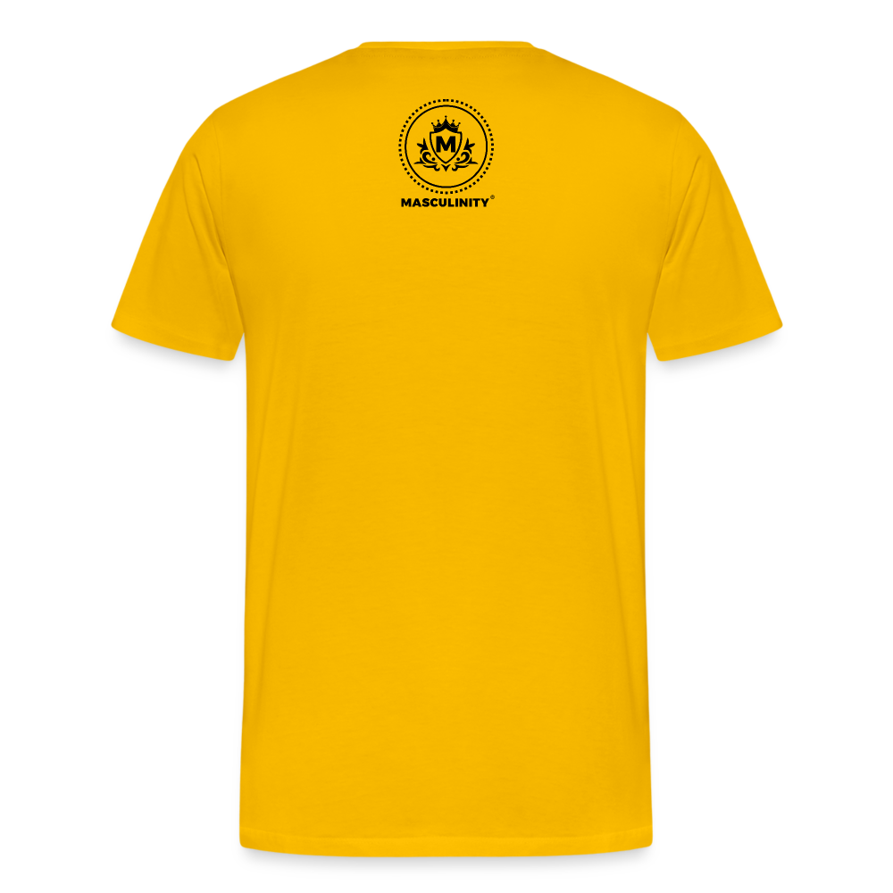 24 Karat GOLD Melanated Masculinity T-Shirt - sun yellow