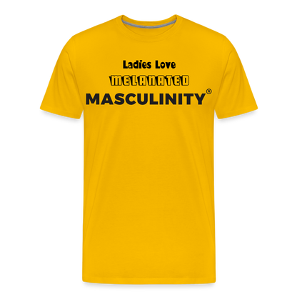 24 Karat "GOLD" Ladies Love Melanated Masculinity T-shirt - sun yellow