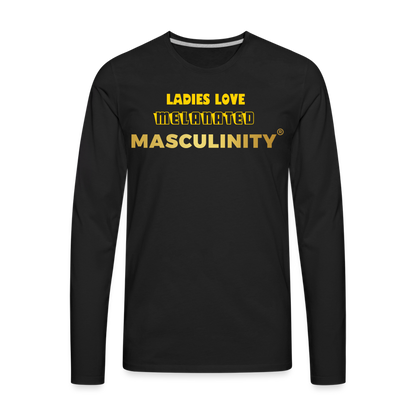 Ladies Love Melanated Masculinity Premium Long Sleeve T-Shirt - black