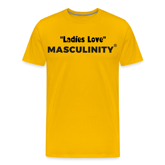 24 Karat GOLD "Ladies Love Masculinity T-shirt - sun yellow