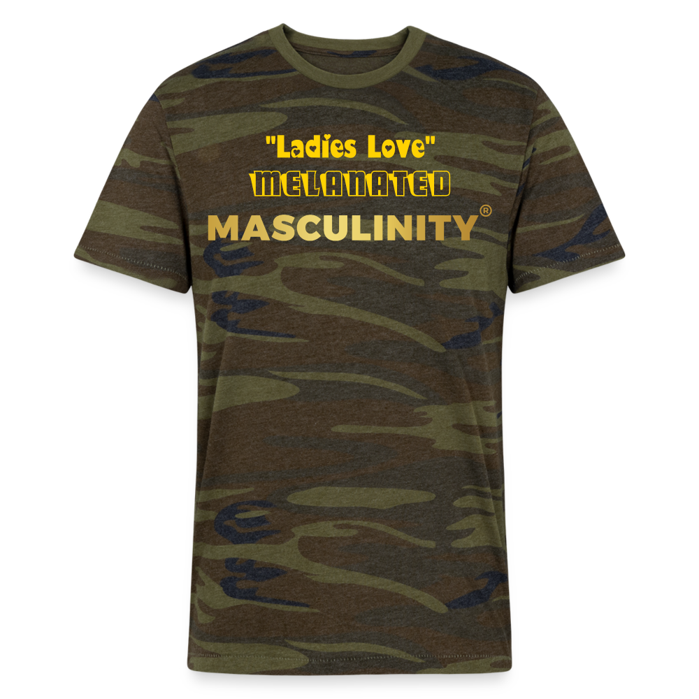 "Ladies Love" Melanated Masculinity Camo T-Shirt - green camo