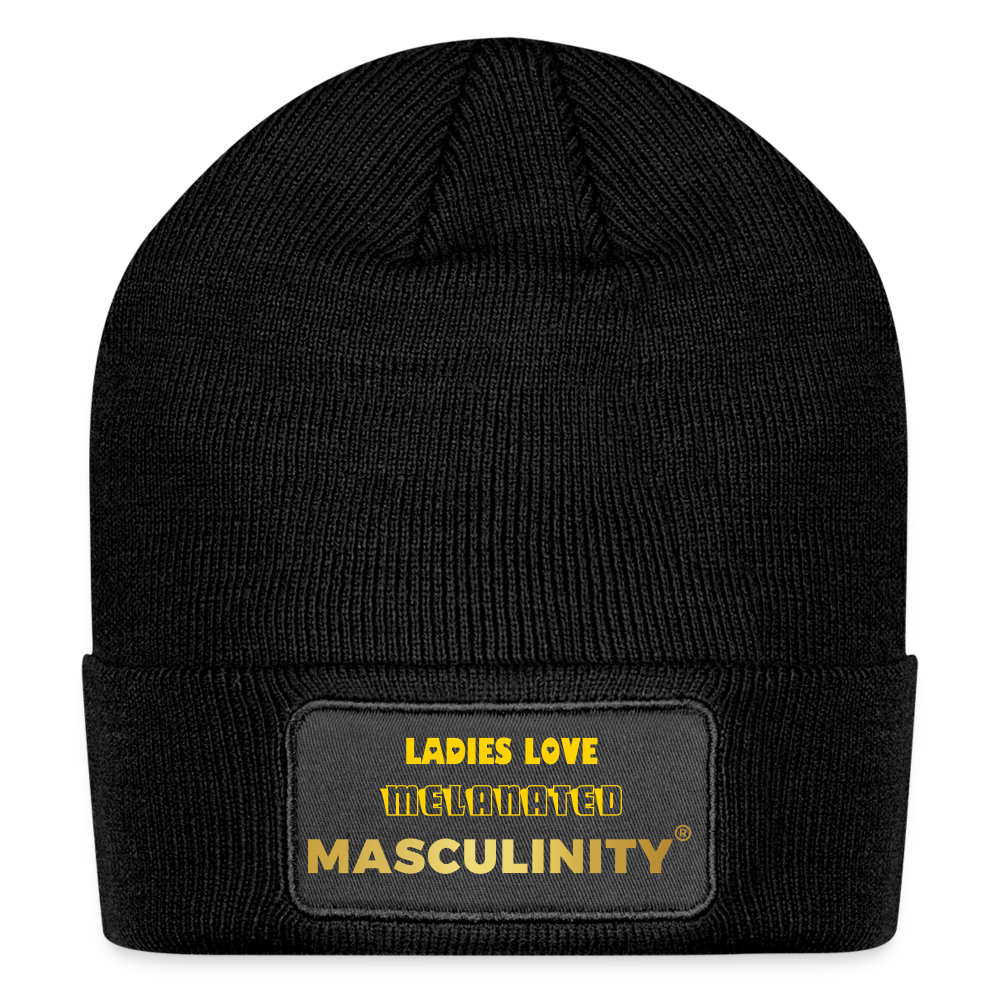 "Ladies Love" Melanated Masculinity Patch Beanie - black