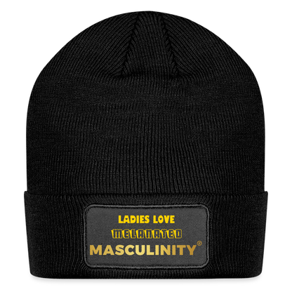 "Ladies Love" Melanated Masculinity Patch Beanie - black
