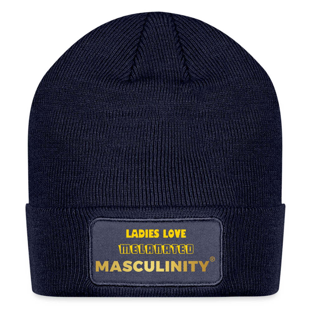"Ladies Love" Melanated Masculinity Patch Beanie - navy