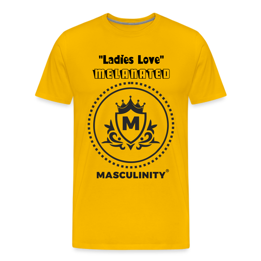 "Ladies Love" Melanated Masculinity 24 Karat 'GOLD" T-Shirt - sun yellow