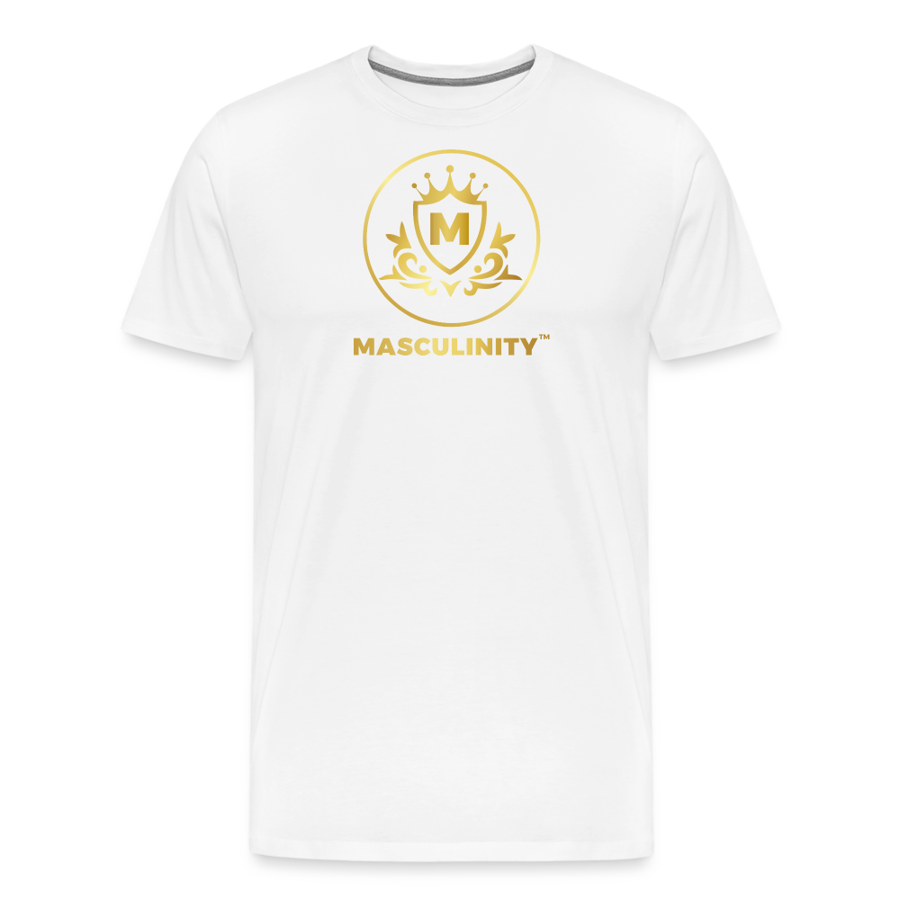 Masculinity T-Shirt (Solid Gold Circle) - white