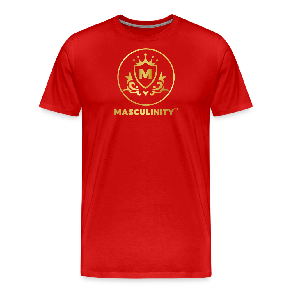 Masculinity T-Shirt (Solid Gold Circle) - red