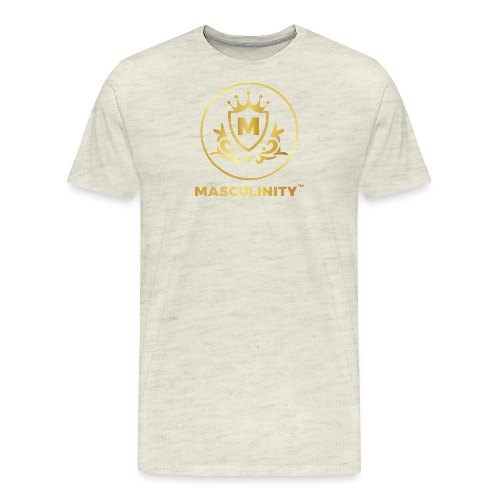Masculinity T-Shirt (Solid Gold Circle) - heather oatmeal