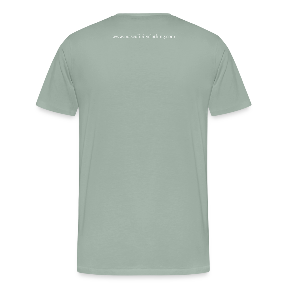 Masculinity T-Shirt (Solid Gold Circle) - steel green