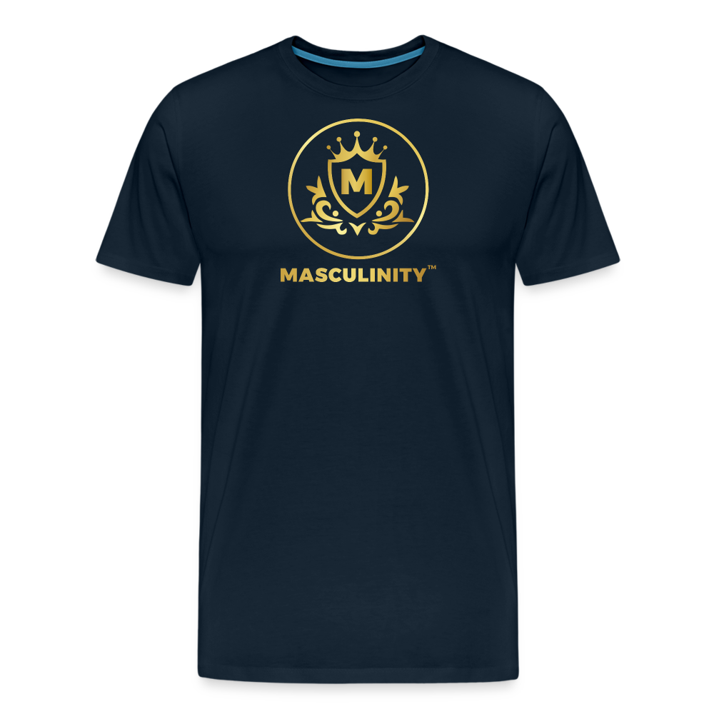 Masculinity T-Shirt (Solid Gold Circle) - deep navy