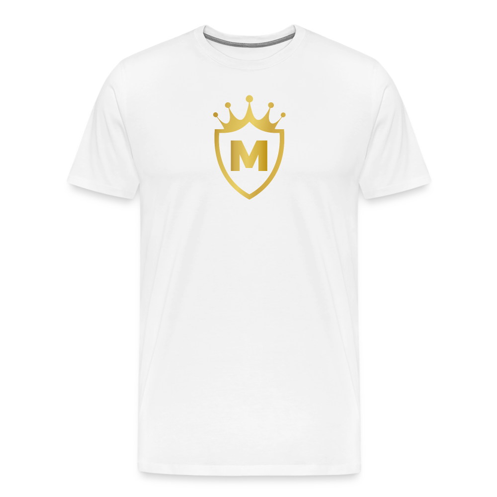 MASCULINITY CROWN AND SHIELD CREST - white