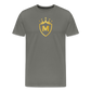 MASCULINITY CROWN AND SHIELD CREST - asphalt gray