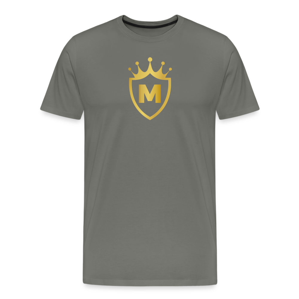 MASCULINITY CROWN AND SHIELD CREST - asphalt gray