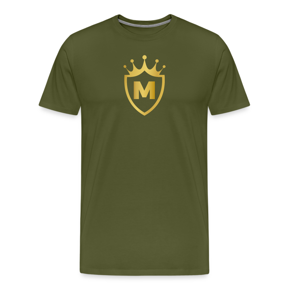 MASCULINITY CROWN AND SHIELD CREST - olive green
