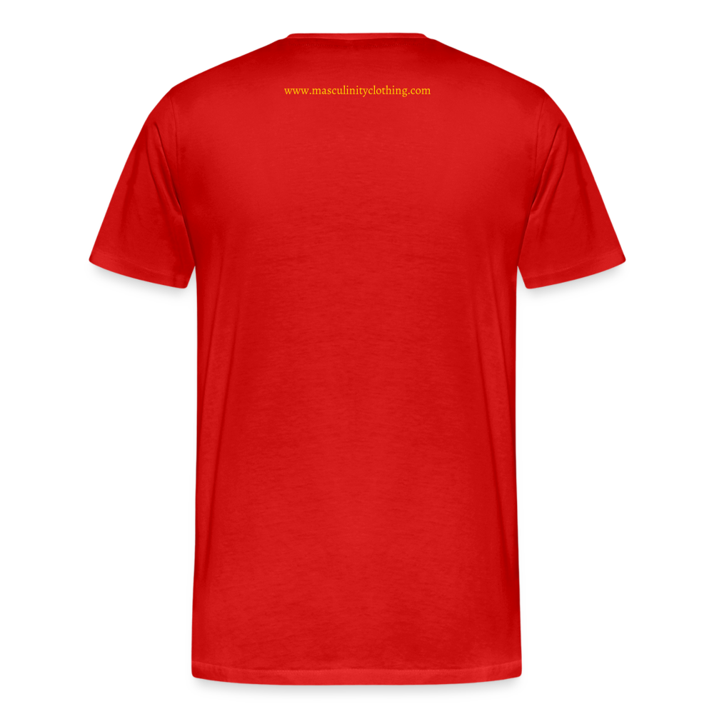 MASCULINITY T-SHIRT EST. FATHER'S DAY, JUNE 2022 - red