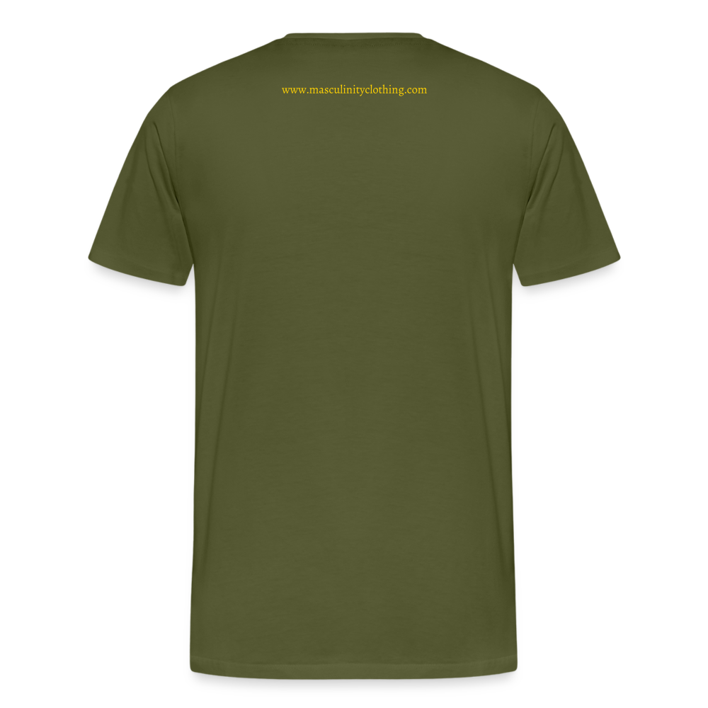 MASCULINITY T-SHIRT EST. FATHER'S DAY, JUNE 2022 - olive green