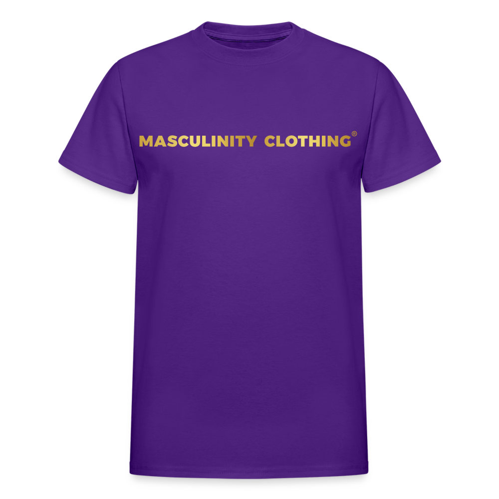 MASCULINITY CLOTHING SLOGAN T-SHIRT - purple
