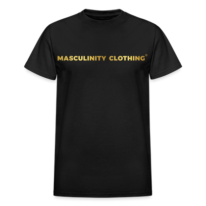 MASCULINITY CLOTHING SLOGAN T-SHIRT - black