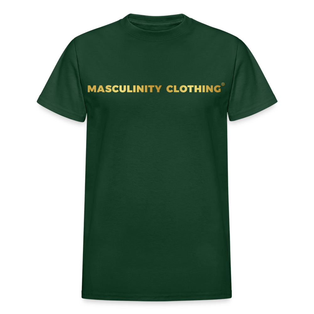 MASCULINITY CLOTHING SLOGAN T-SHIRT - forest green