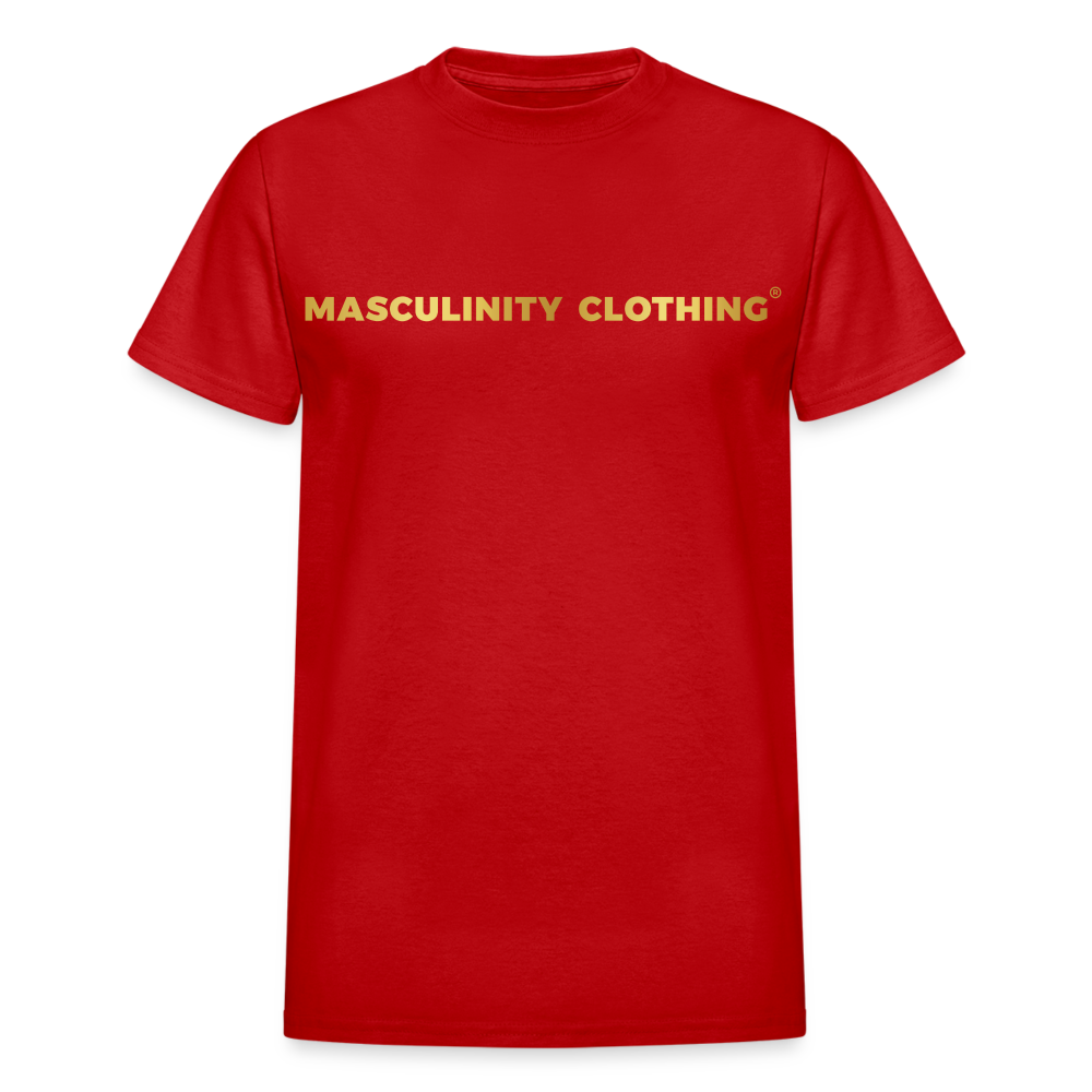 MASCULINITY CLOTHING SLOGAN T-SHIRT - red