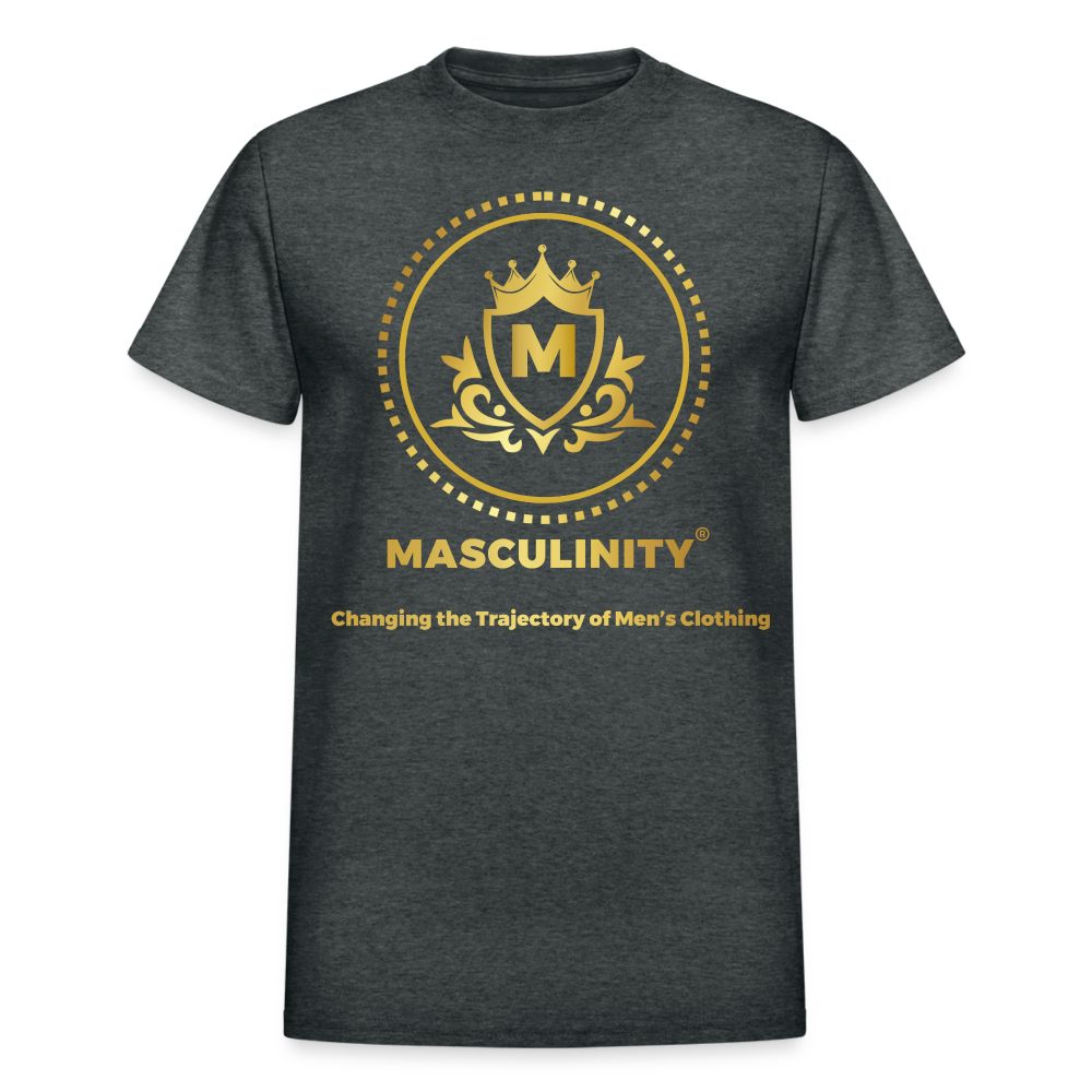 CHANGING THE TRAJECTORY OF MEN'S CLOTHING MASCULINITY CLOTHING T-SHIRT - deep heather